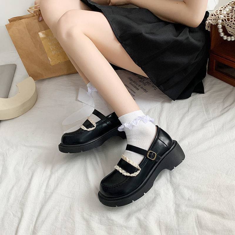 Giày LOLITA phối ren quai ngang phong cách Hàn Quốc siêu xinh FLORA G08