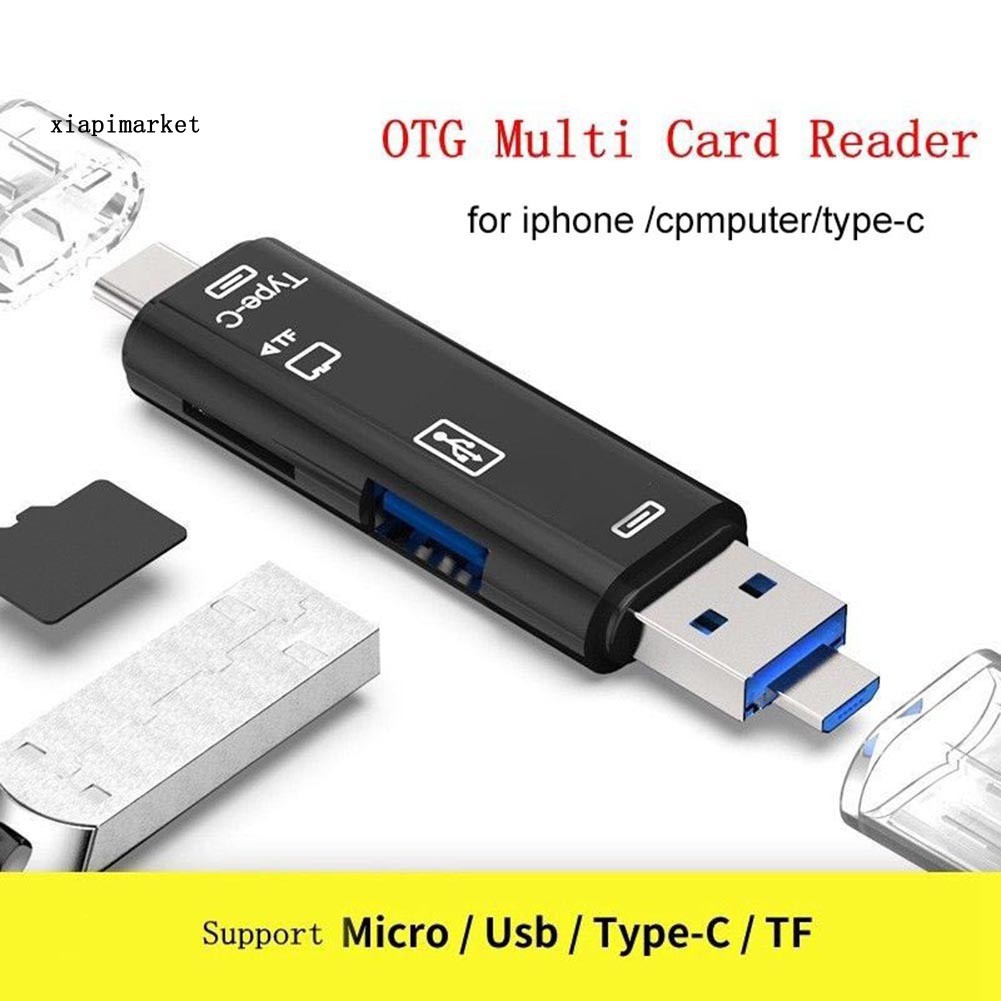 Đầu Đọc Thẻ 5 Trong 1 Usb 3.0 Type-C Micro Otg Tf