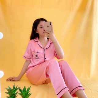 Bộ pijama chất PHI LỤA đẹp, quần dài có túi