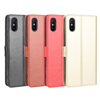 Ốp Bao Da Điện Thoại PU Nắp Gập Tích Hợp Ví Cho Xiaomi Redmi 9A Redmi 9A