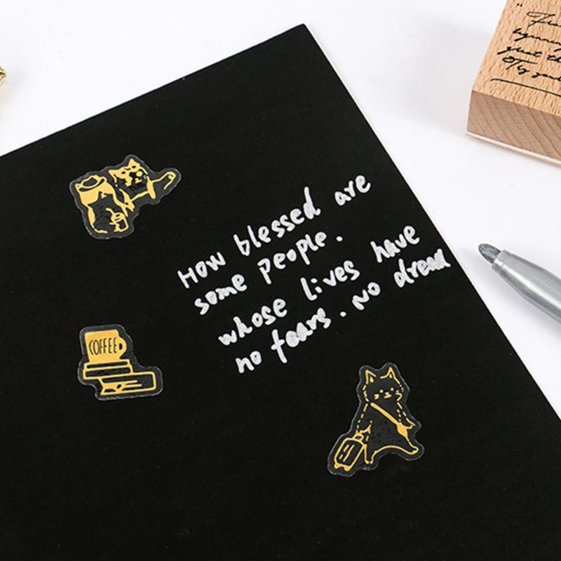 Set 6 Tấm Sticker Epoxy Resin Uv Hình Mèo Dễ Thương Làm Đồ Trang Sức Diy