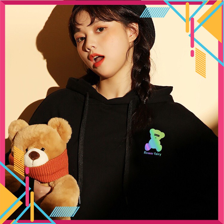 Áo Hoodie In Hình Phản Quang Gấu Cưng