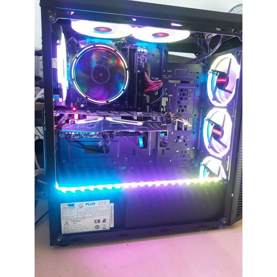 Fan led RGB Coolmoon V1, có hub remote