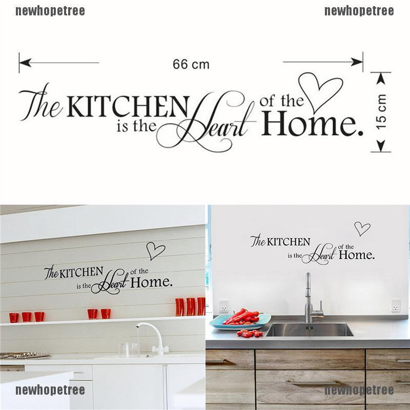 Decal Dán Tường Với Dòng Chữ Kitchen Is the Heart of