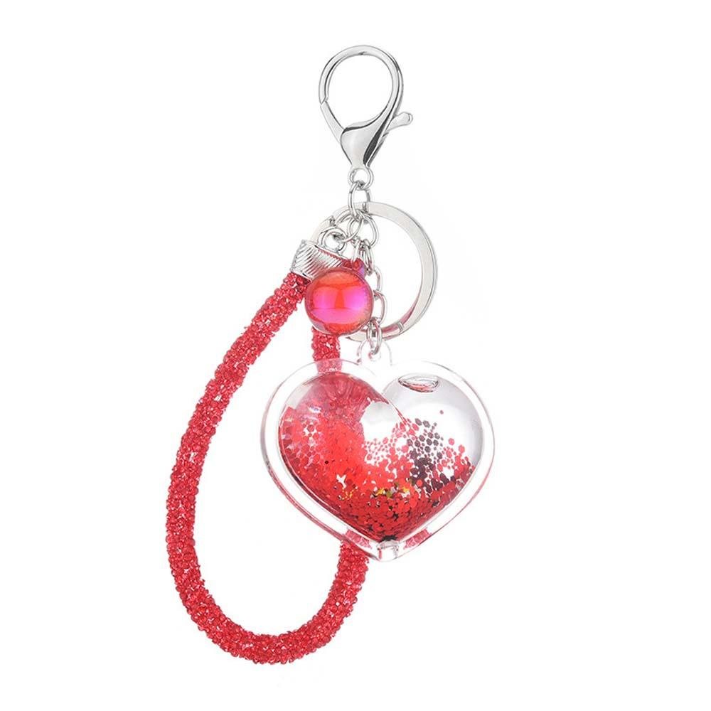 PATRICIA Móc Khóa Hình Trái Tim Trong Suốt Bằng Acrylic Sáng Tạo