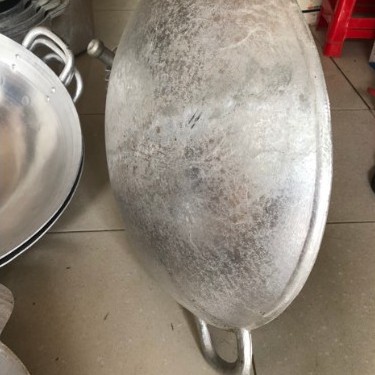 Chảo gang đáy võng chuyên chiên cơm, xào nấu thức ăn size 36 cm-Chảo gang  đúc võng lòng của làng nghề