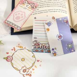 Giấy note dạng xé chủ đề các bé mèo siu cute