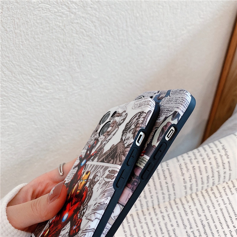 Hoạt Hình Ốp Điện Thoại Mềm Hình Siêu Anh Hùng marvel Cho iphone15 15pro 15promax 14 13 12 11 max x / xs xr xsmax 7p 8p