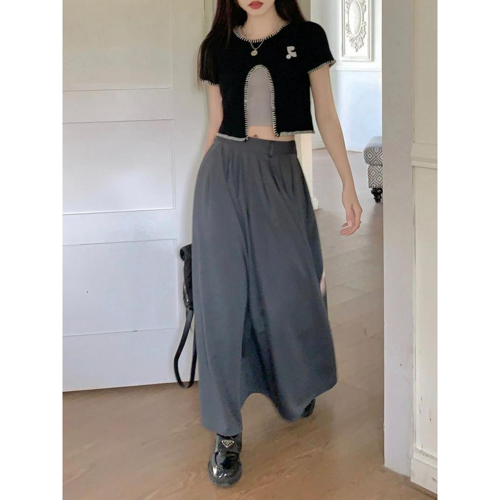 Áo Thun Dệt Kim Ngắn Tay Thời Trang Dạo Phố Cá Tính 61378