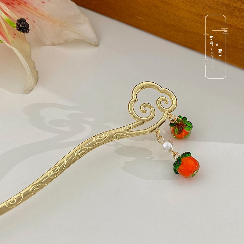 Kẹp Tóc Persimmon Ruyi ~ Xiangyun Thời Trang Mùa Hè Cho Nữ