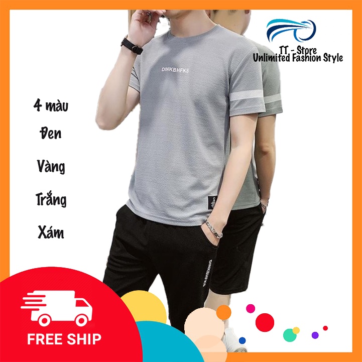 Đồ bộ nam mặc hè,4 màu lựa chọn, Chất thun co giãn thoải mái thấm hút mồ hôi tốt DB06