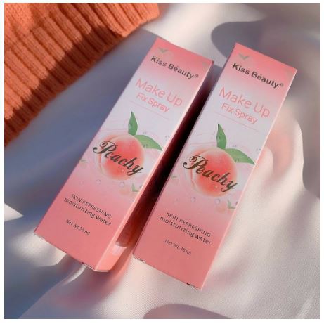 Xịt Khoáng Khóa lớp Nền Trang điểm Kiss Beauty Peachy 75ml