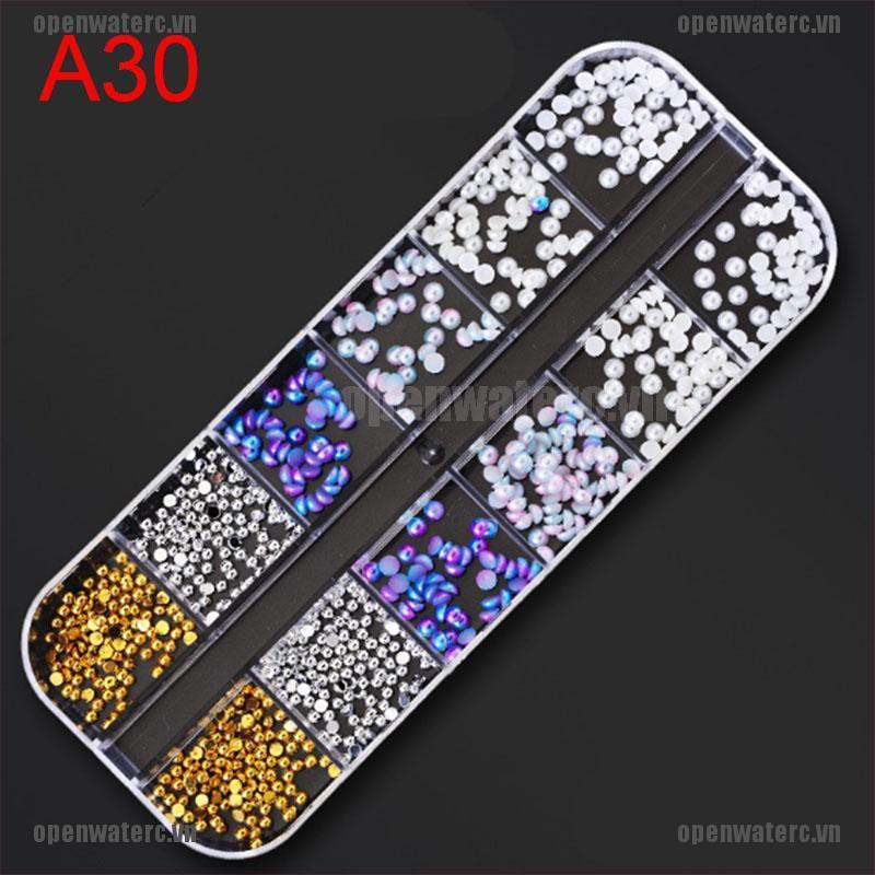 Bộ Hạt Đá 3D Nhiều Kiểu Độc Đáo Trang Trí Móng Tay Tiện Dụng