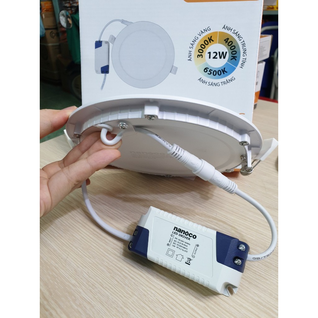 Đèn led đổi màu siêu mỏng âm trần Nanoco 9W NSD09C1 - 12W NSD12C1