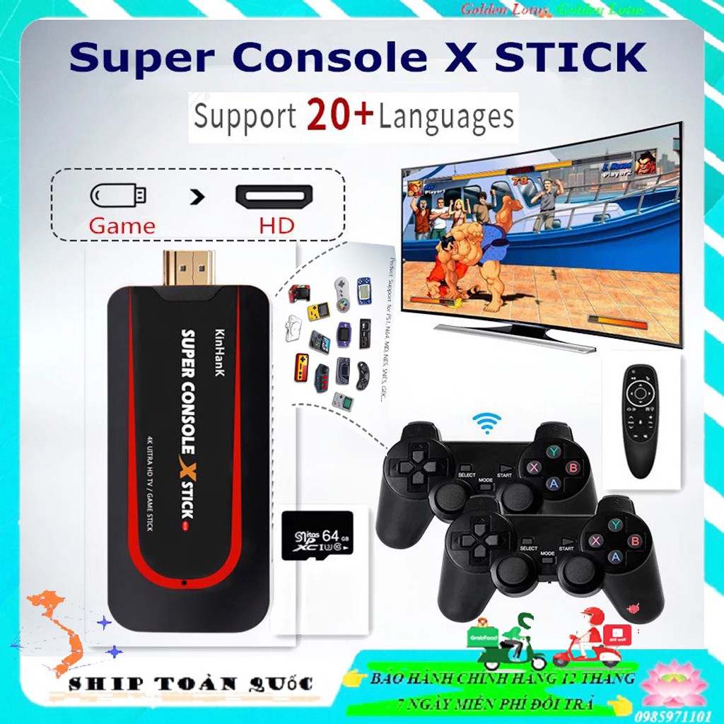 
                        Máy chơi game Super Console X Stick 4k & TV smart - Tích hợp hơn 33.000 game thỏa sức chơi cũng bạn bè gia đình
                    