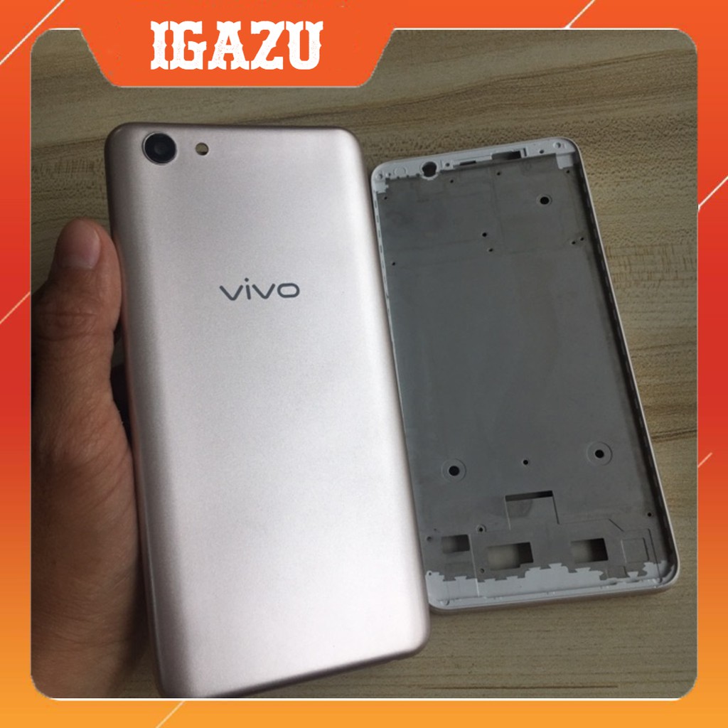 Full bộ Vỏ+khung xương điện thoại ViVo Y71 zin hãng (màu vàng-đen-đỏ) - IGAZU