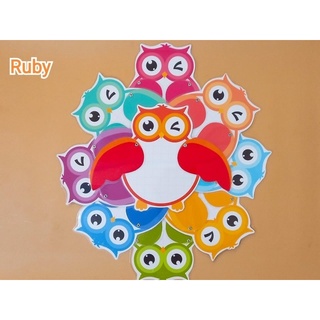 Bé cú dễ thương A4 - Đồ dùng dạy học Ruby