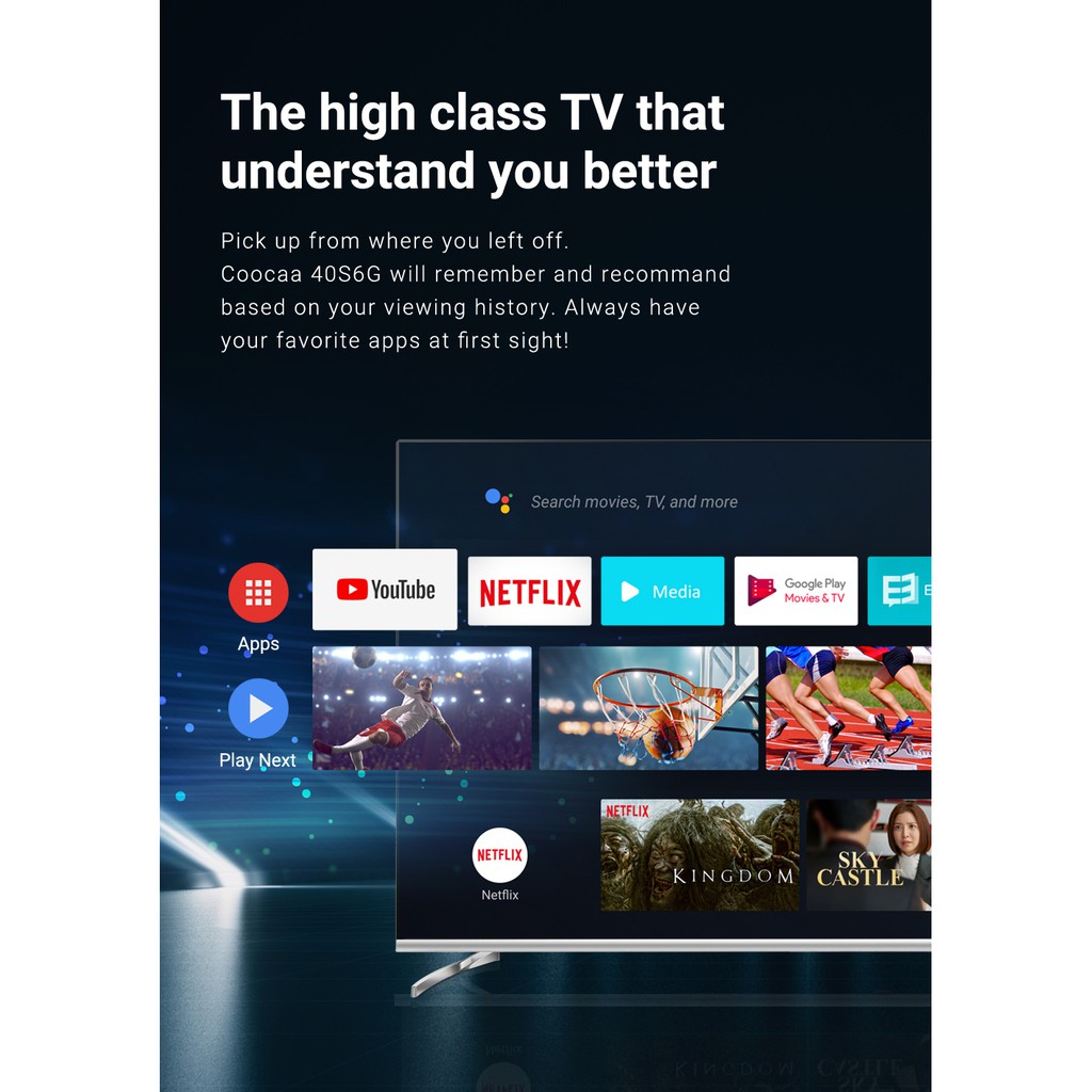 SMART TV Full HD Coocaa 40 inch tivi - Tràn viền - Model 40S6G (Chính Hãng)