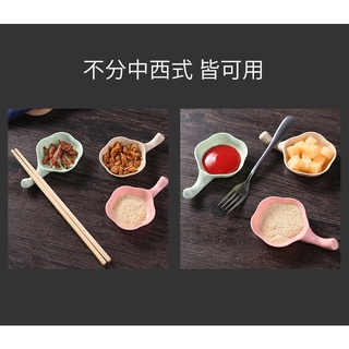 Đĩa Đựng Nước Chấm Nhựa Lúa Mạch Có Cán Nhiều Màu