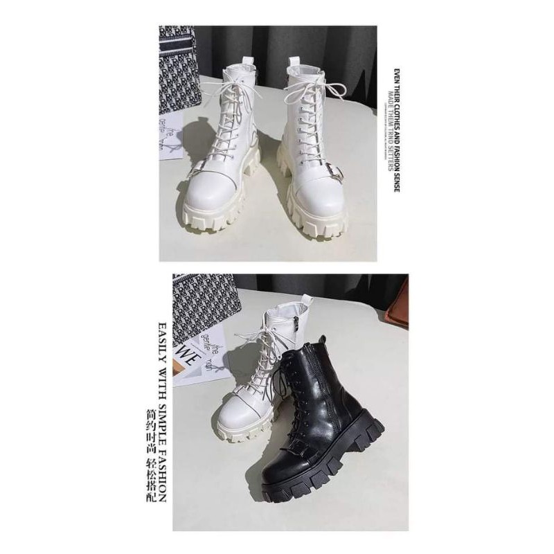 (Săn trắng 35/ đen 38 40) Boots ulzzang chiến binh | BigBuy360 - bigbuy360.vn