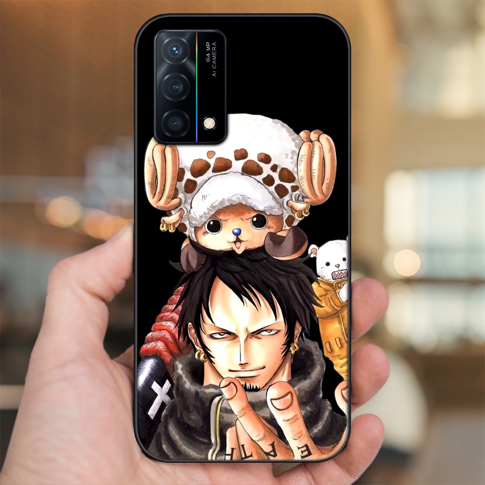 Ốp lưng Oppo K9 viền đen in hình Law One Piece