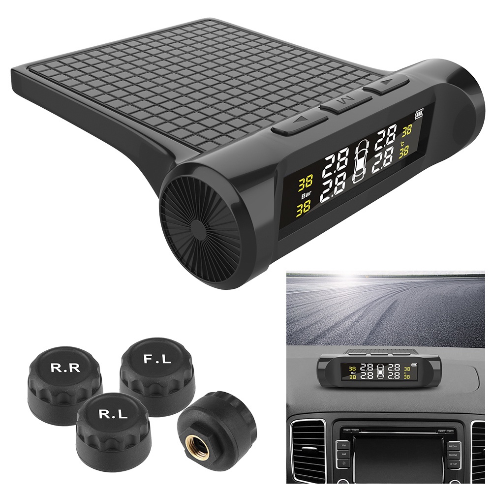 Hệ thống giám sát áp suất lốp xe hơi TPMS màn hình LCD kỹ thuật số