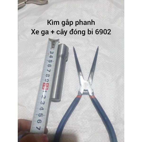 Combo Kìm gắp phanh côn xe máy + cây đóng 6902