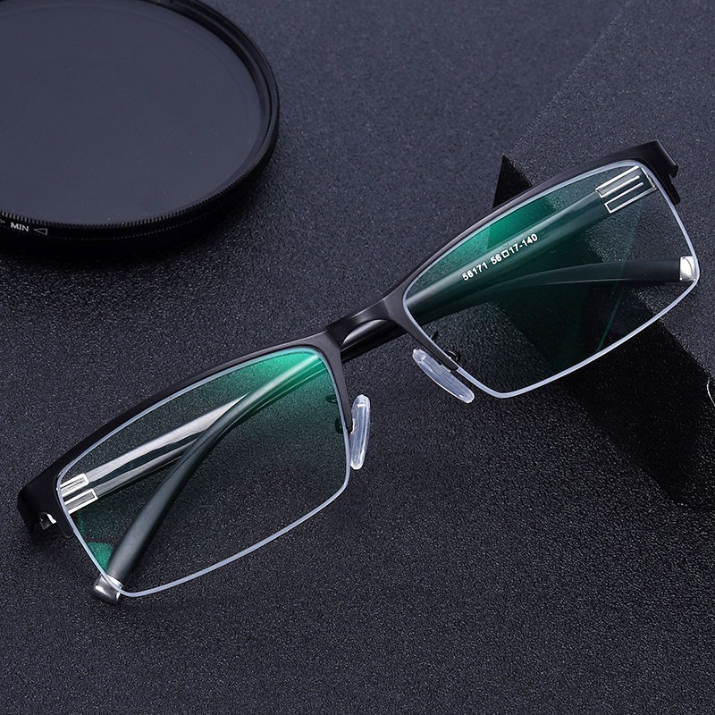 ✗ↂ◈The blu-ray anti-radiation myopia glasses male business fashion classic half box ultralight flat lens anti-fatigue goggles | BigBuy360 - bigbuy360.vn