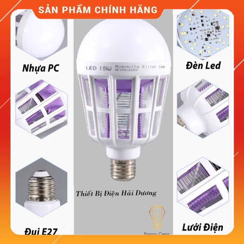 Bóng Đèn Led Chiếu Sáng Kiêm Bắt Muỗi 15w/20w Diệt Muỗi , Côn Trùng An Toàn Hiệu Quả Chống nước- Bảo hành 1 năm