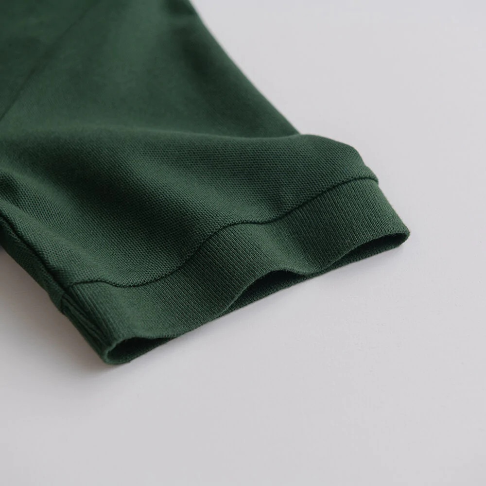 ÁO THUN POLO COTTON - XANH RÊU