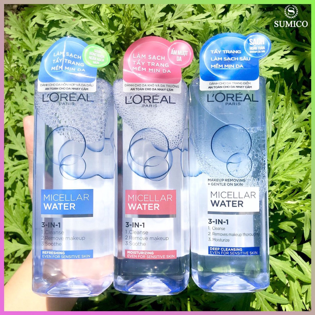 Nước tẩy trang Loreal Paris Micellar Water 3-in-1