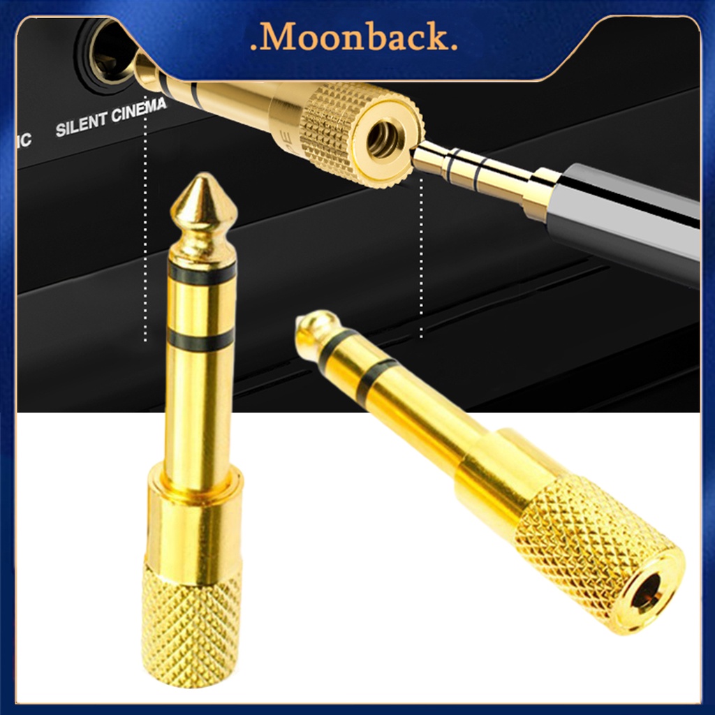 Đầu Nối Chuyển Đổi Từ Giắc 3.5mm Sang 6.5mm / 6.5mm Sang 3.5mm Chống Nhiễu Cho Đàn Guitar Điện
