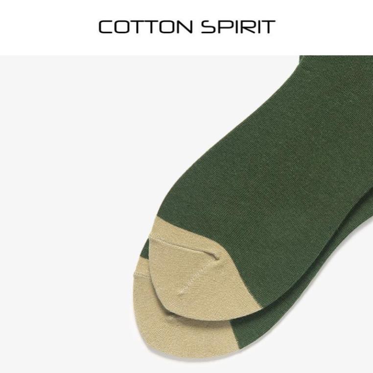 Tất Nữ Cổ Cao Cotton Màu Xanh Lá Retro Phong Cách Nhật Bản Vớ Nữ Cổ Cao Xuân Thu Ulzzang Hot Trend