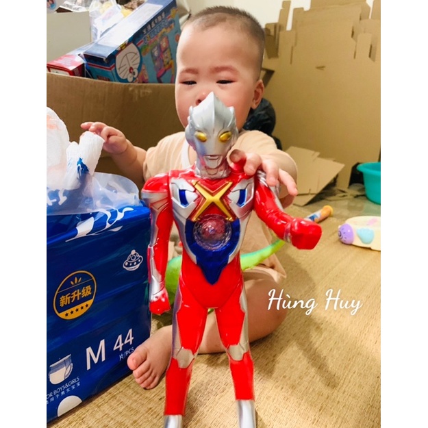 Đồ chơi siêu nhân pin siêu nhân điện quang ultraman phát sáng có nhạc size to