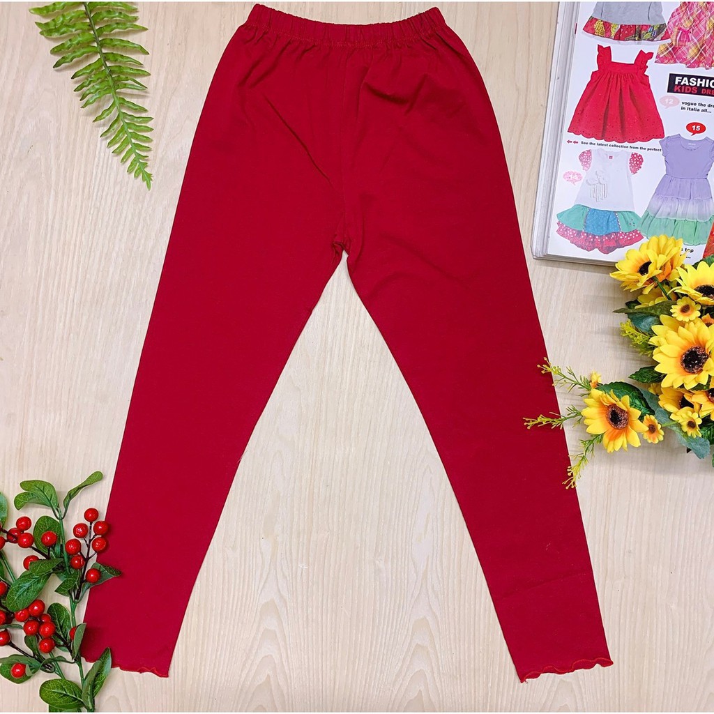 Quần legging Thun Cotton Cho Bé Gái DAHANA Kids - Quần dài thu đông bé gái giữ nhiệt ấm áp