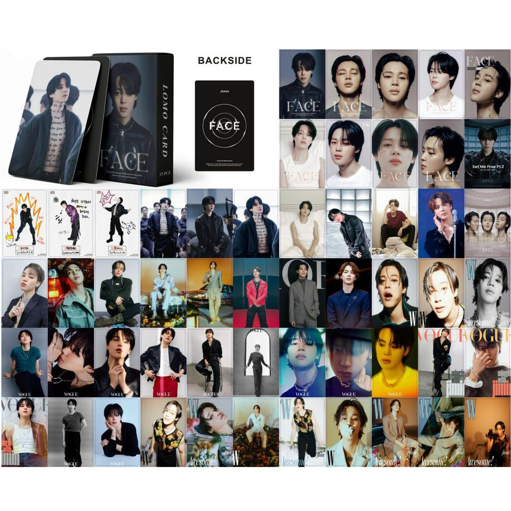 Lomo Card BTS nhóm nhạc Hàn Quốc Jimin FACE bộ sưu tập thẻ bưu thiếp 54/box