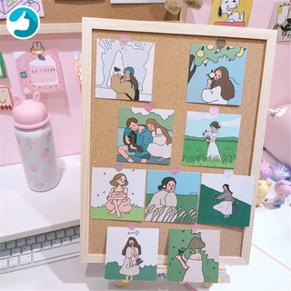 Miếng Dán Trang Trí Tường Hình Cô Gái Dễ Thương
