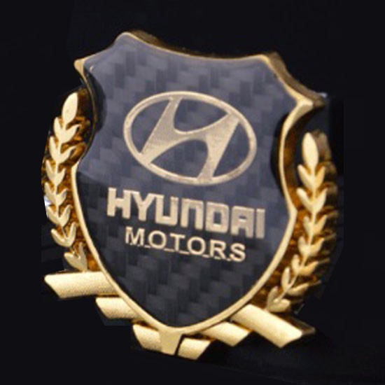 Combo 2 Huy hiệu bông lúa trang trí dành cho ô tô Hyundai