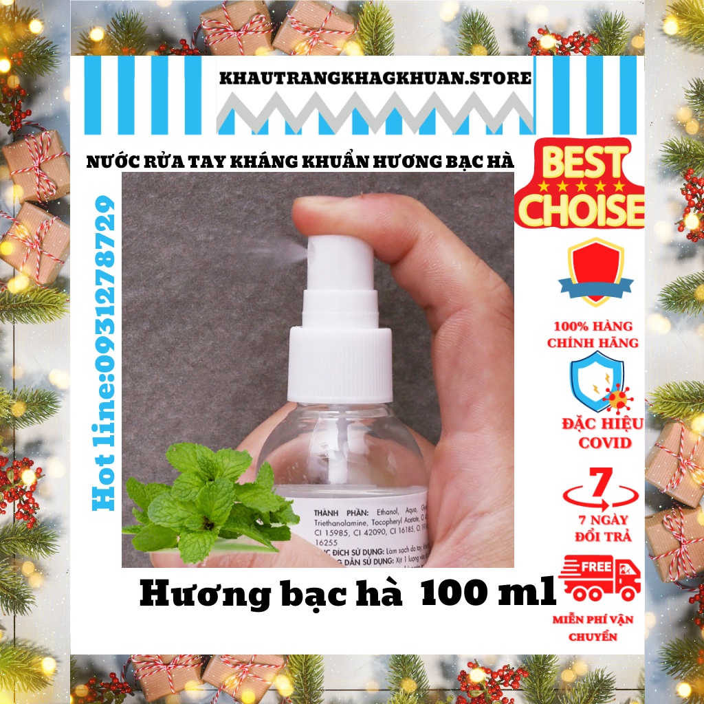 Chai xịt khuẩn mini HapiCare+ (100ml) /Xịt Khuẩn /Xịt rửa tay khô [CHÍNH HÃNG] dễ bỏ túi đi học đi làm.