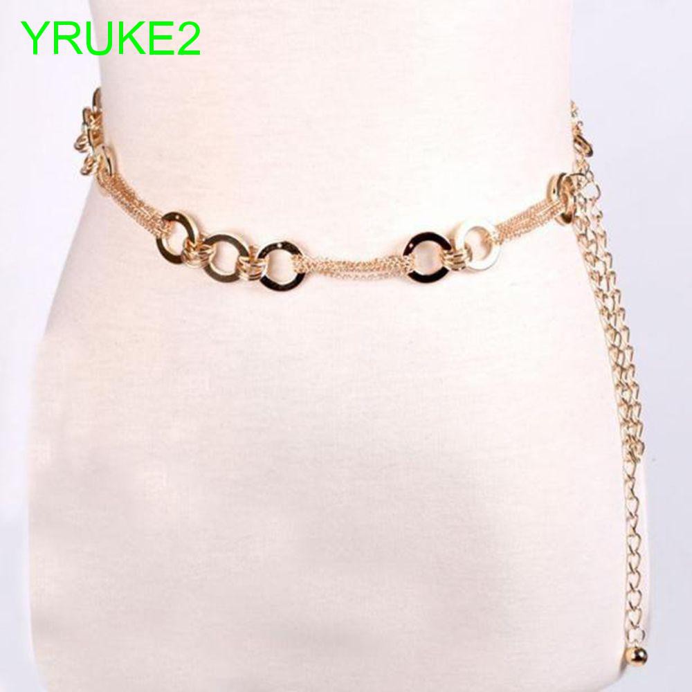 Crystal Circle pave Ring Belt Waist Chain