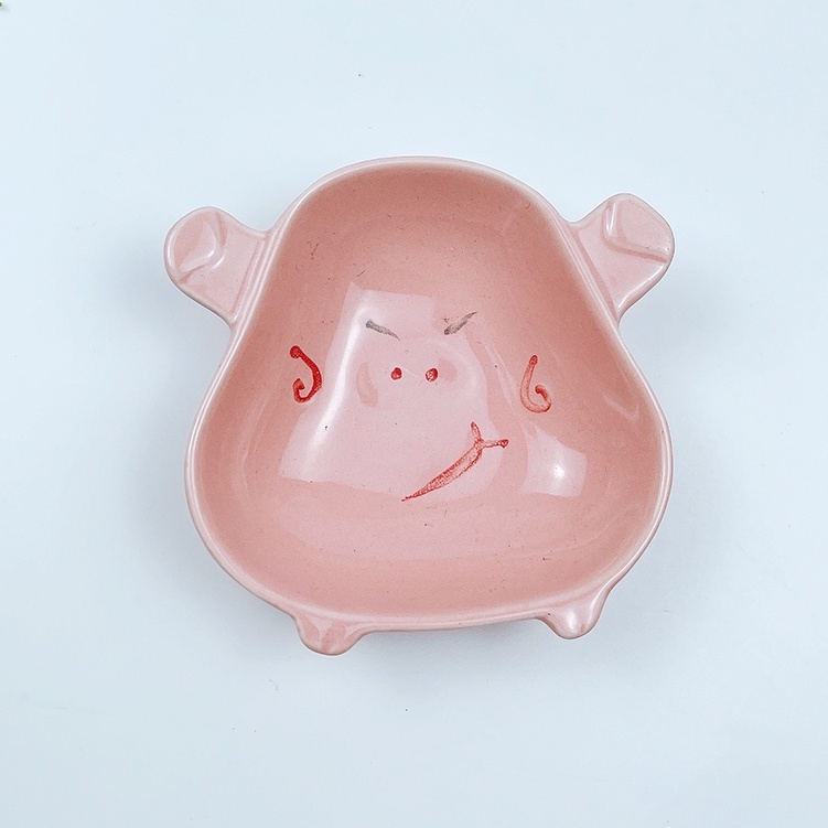 Bát ăn dặm cho bé hình lợn nhiều màu sắc xinh xắn đáng yêu dung tích 90ml, Đĩa đựng gia vị chấm nhà bếp cực đáng yêu