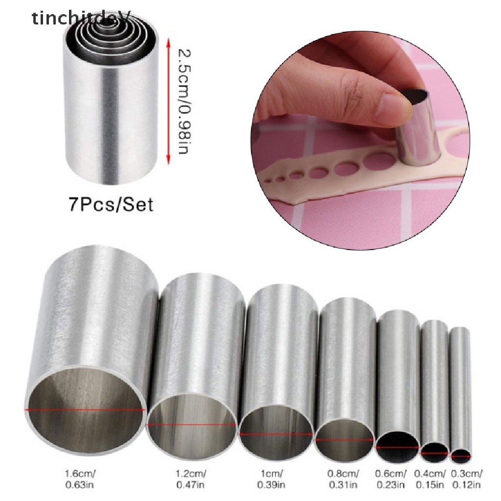 Bộ 7 Khuôn Cắt Đất Sét Hình Tròn Tiện Dụng