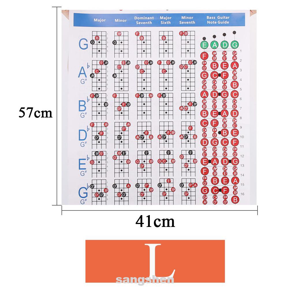 4 Strings Musical Instrument Bass Guitar Learner For Beginner Finger Exercise Fretboard Chord