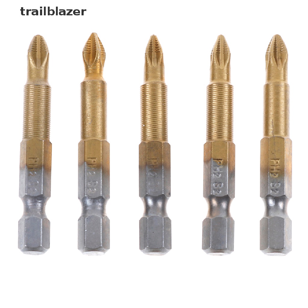 Bộ 5 mũi tuốc nơ vít lục giác phủ titan bền bỉ chống trượt PH2