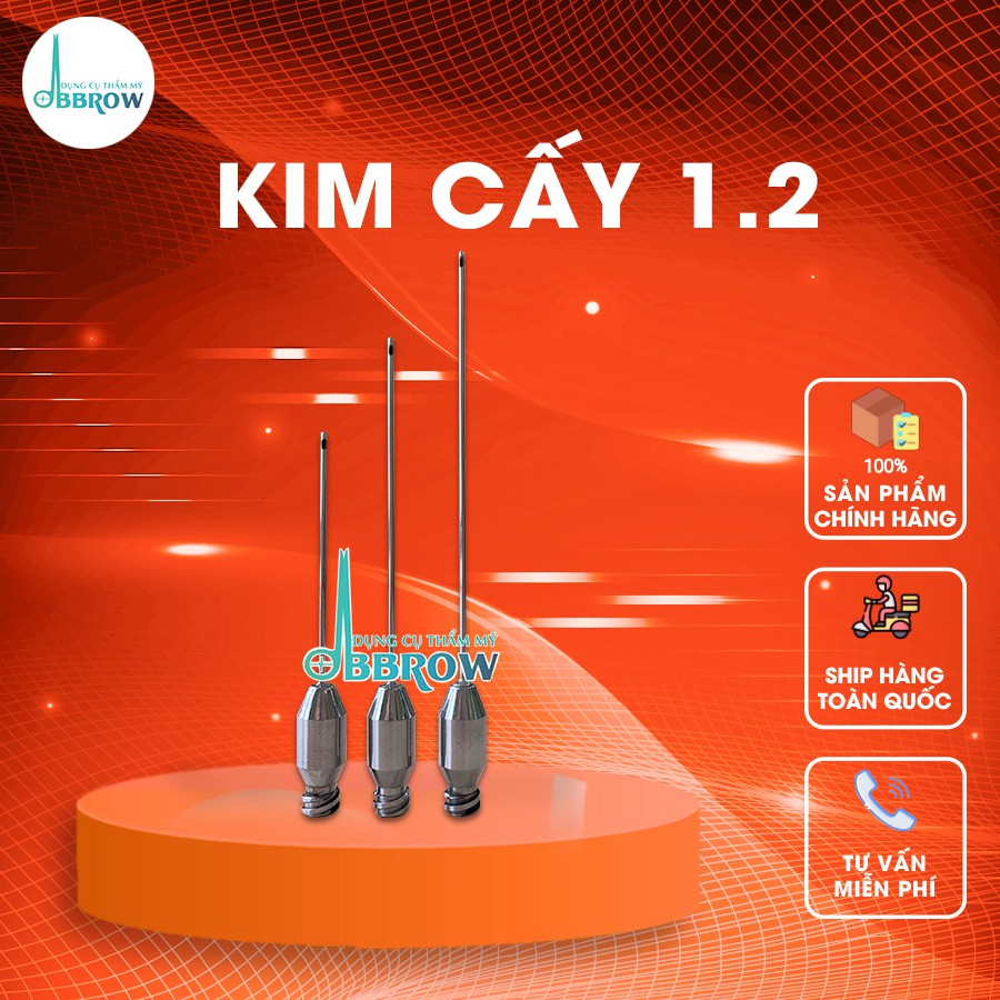 KIM CẤY MỠ 1.2 BBROW Chất Liệu Inox Hạn Chế Gãy Kim Và Tắt Kim KC1.2