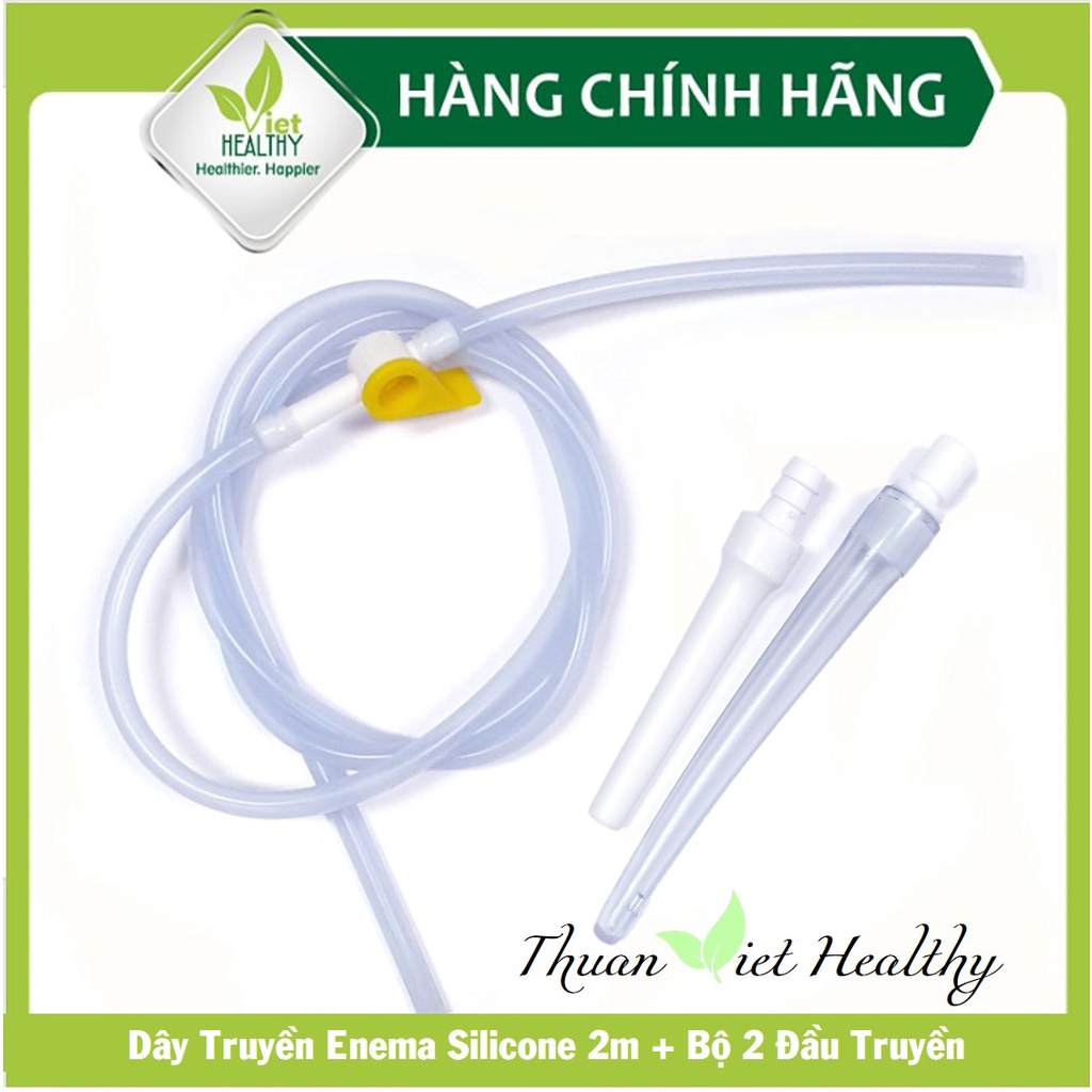 Bán lẻ dụng cụ enema viet healthy dây nối silicone 2m, van dây truyền - ảnh sản phẩm 3