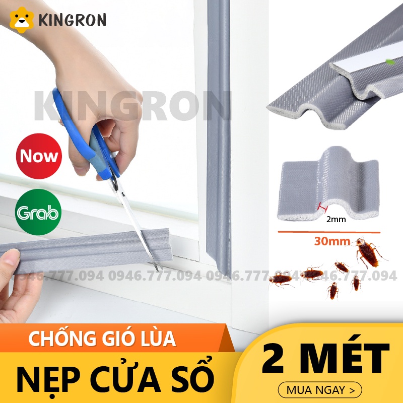 Ron dán cửa sổ chặn khe hở ⭐ Thanh nẹp cửa ngăn côn trùng chống bụi bẩn cách âm KINGRON