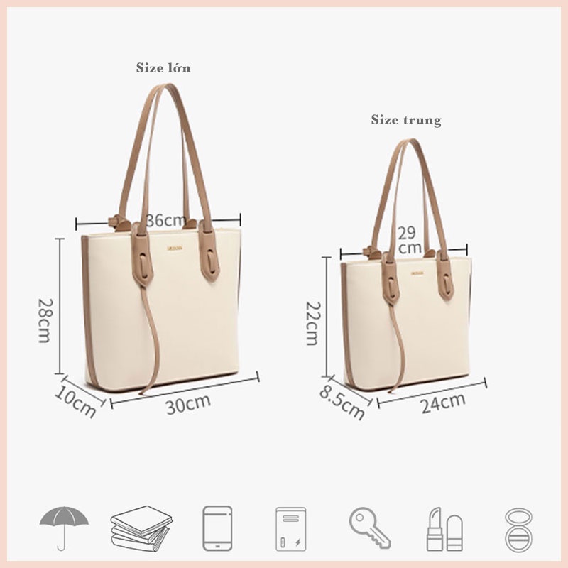 Túi xách nữ đẹp công sở tote đeo vai Micocah cao cấp Tina Shop M449 NSF554