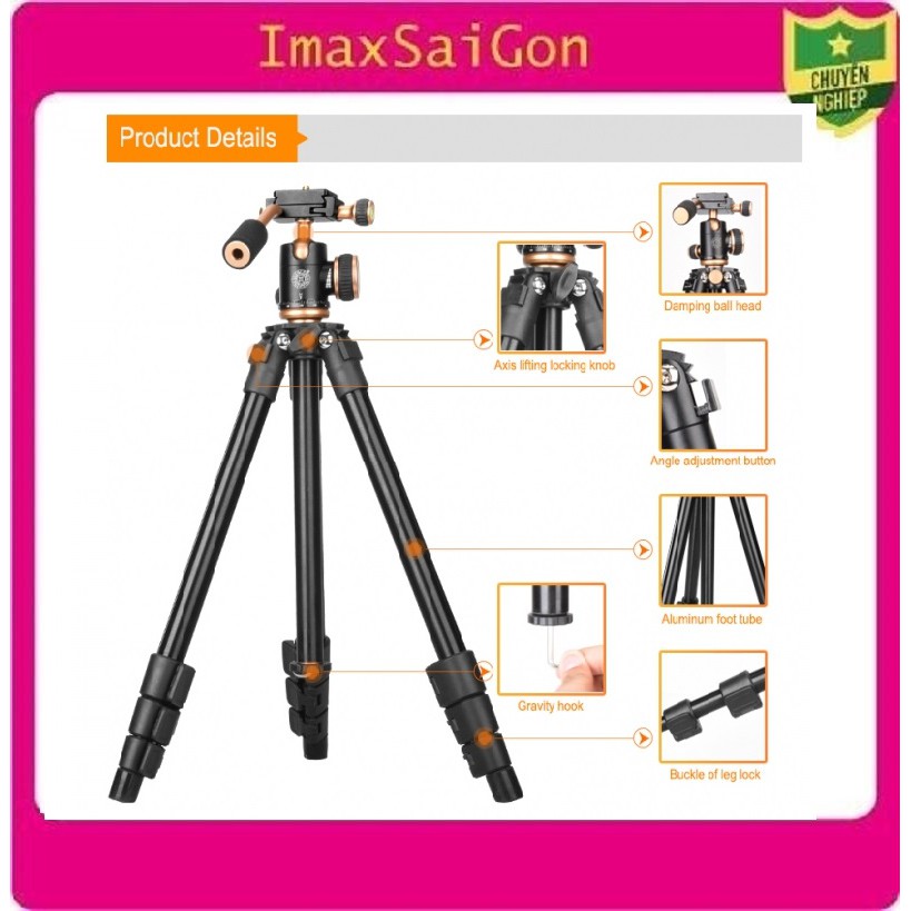 CHÂN MÁY ẢNH TRIPOD BEIKE Q160S