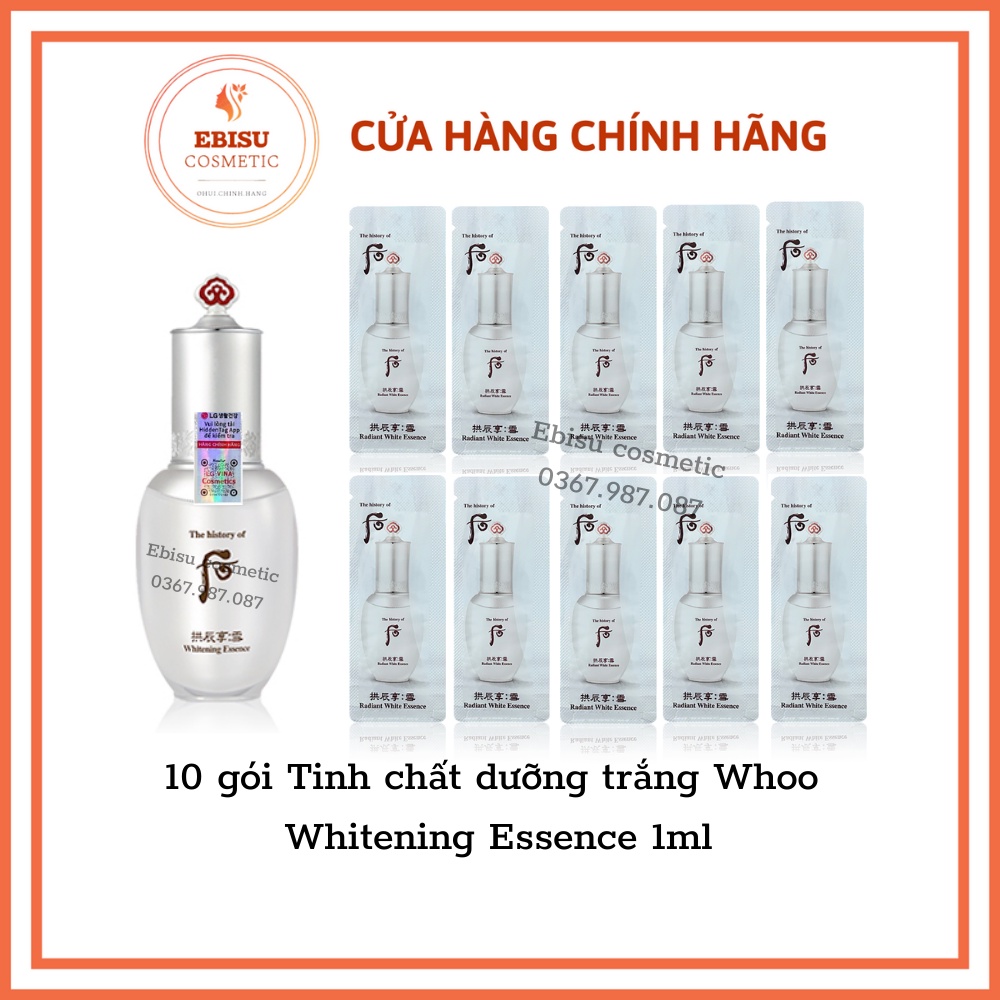 10 gói Tinh chất dưỡng trắng da Whoo Gongjinhyang Whoo Radiant Whitening Essence 1ml x10